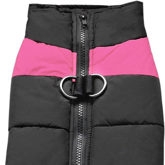DIDOG Dog Coat Jacket Winter 2XL Vest Black Pink NEW For Dogs 15-22 lbs NEW - Picture 1 of 12